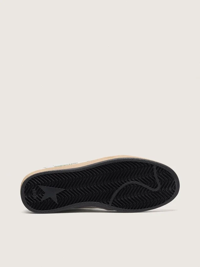 Ball Star pour femme en cuir nappa avec étoile pailletée argentée et languette au talon