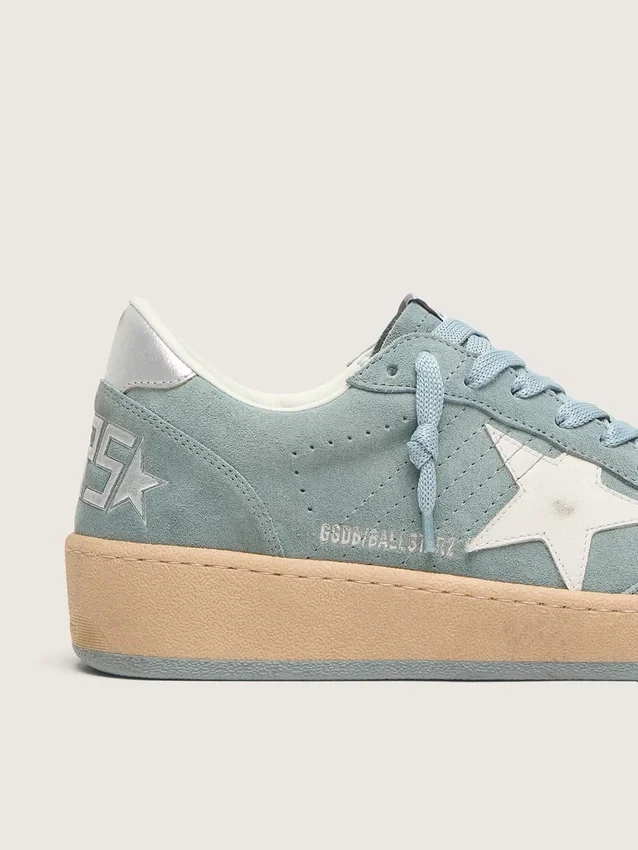 Ball Star pour femme en daim bleu clair avec étoile blanche