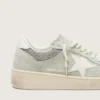 Ball Star pour femme en daim gris clair avec étoile et empiècements pailletés