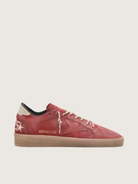 Ball Star pour femme en daim rouge rouille avec étoile ton sur ton