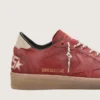 Ball Star pour femme en daim rouge rouille avec étoile ton sur ton