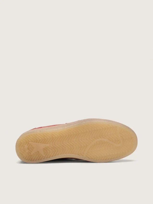 Ball Star pour femme en daim rouge rouille avec étoile ton sur ton