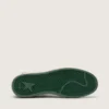Ball Star pour femme en daim vert avec étoile en cuir blanc et languette au talon