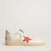 Ball Star pour femme pour la Saint-Valentin, avec étoile en cuir rouge et lettrage Swarovski rouge