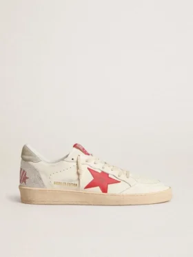 Ball Star pour femme pour la Saint-Valentin, avec étoile en cuir rouge et lettrage Swarovski rouge