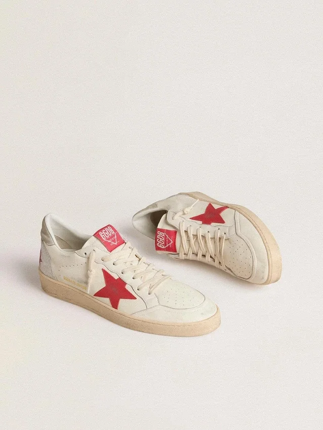 Ball Star pour femme pour la Saint-Valentin, avec étoile en cuir rouge et lettrage Swarovski rouge