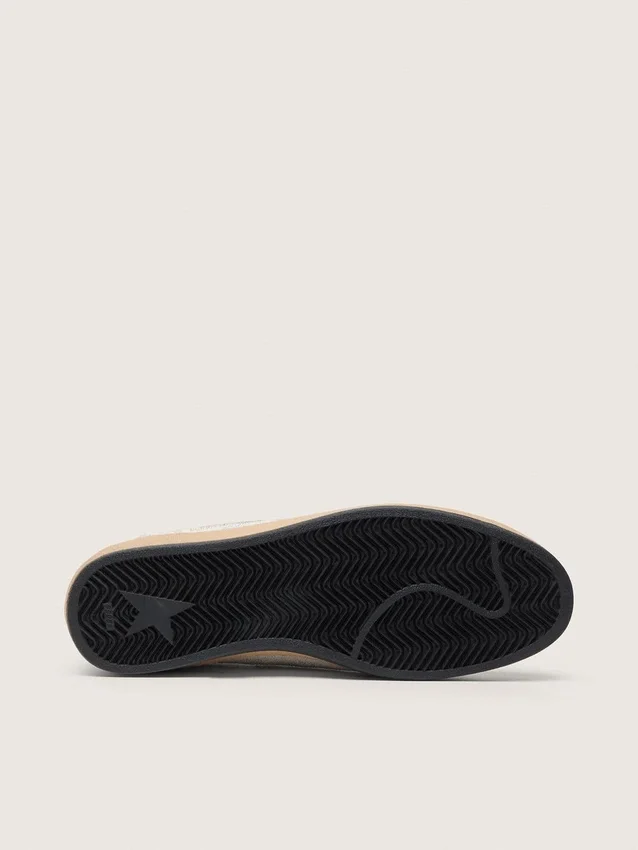 Ball Star pour homme avec étoile en cuir métallisé et languette de talon en cuir gris