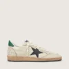 Ball Star pour homme avec étoile en cuir noir et languette de talon en cuir vert