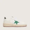 Ball Star pour homme avec étoile en cuir vert et languette de talon en cuir métallisé
