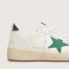 Ball Star pour homme avec étoile en cuir vert et languette de talon en cuir métallisé