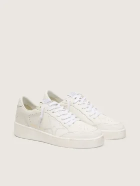 Ball Star pour homme avec étoile et languette de talon en cuir blanc