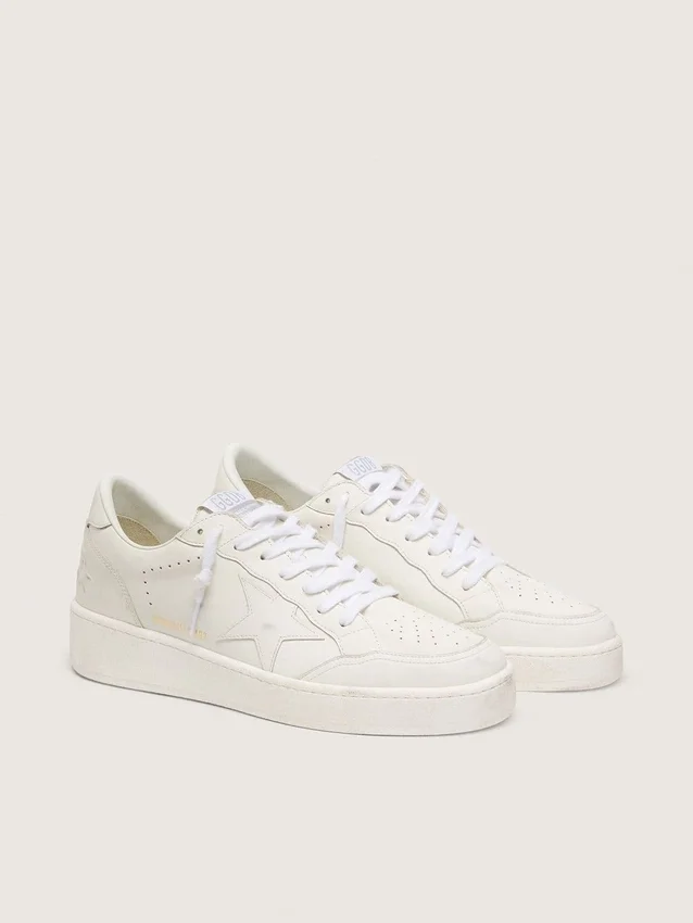 Ball Star pour homme avec étoile et languette de talon en cuir blanc