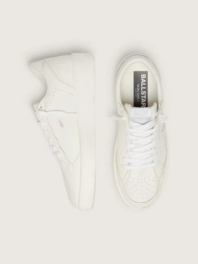 Ball Star pour homme avec étoile et languette de talon en cuir blanc
