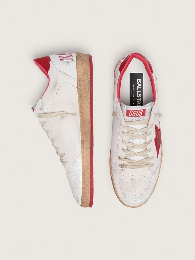 Ball Star pour homme en cuir blanc