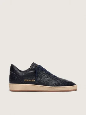 Ball Star pour homme en cuir bleu marine avec étoile en cuir ton sur ton