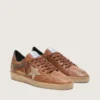 Ball Star pour homme en cuir marron avec étoile en daim beige et perles
