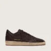 Ball Star pour homme en cuir marron foncé avec étoile en cuir ton sur ton
