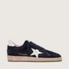 Ball Star pour homme en daim bleu foncé avec étoile en cuir blanc