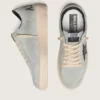 Ball Star pour homme en daim gris avec étoile en cuir noir