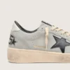 Ball Star pour homme en daim gris avec étoile en cuir noir