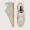 Ball Star pour homme en daim gris clair avec étoile en cuir blanc