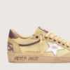 Ball Star pour homme en daim jaune avec étoile argentée et empiècements en mesh jaune