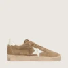 Ball Star pour homme en daim marron avec étoile en cuir blanc