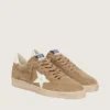 Ball Star pour homme en daim marron avec étoile en cuir blanc