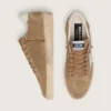 Ball Star pour homme en daim marron avec étoile en cuir blanc