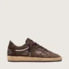 Ball Star pour homme en daim marron avec étoile et languette au talon en cuir marron