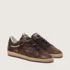Ball Star pour homme en daim marron avec étoile et languette au talon en cuir marron