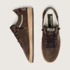Ball Star pour homme en daim marron avec étoile et languette au talon en cuir marron