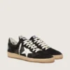 Ball Star pour homme en daim noir avec étoile en cuir blanc