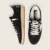 Ball Star pour homme en daim noir avec étoile en cuir blanc
