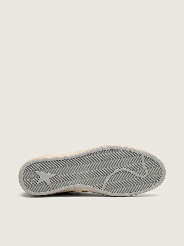 Ball Star pour homme en daim ocre avec étoile en cuir et languette de talon en daim bleu clair