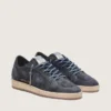 Ball Star pour homme en daim perforé bleu foncé avec étoile en daim bleu foncé
