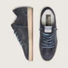 Ball Star pour homme en daim perforé bleu foncé avec étoile en daim bleu foncé