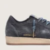 Ball Star pour homme en daim perforé bleu foncé avec étoile en daim bleu foncé