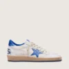 Ball Star pour homme en nappa blanc avec étoile et languette de talon bleues