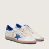 Ball Star pour homme en nappa blanc avec étoile et languette de talon bleues