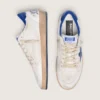 Ball Star pour homme en nappa blanc avec étoile et languette de talon bleues