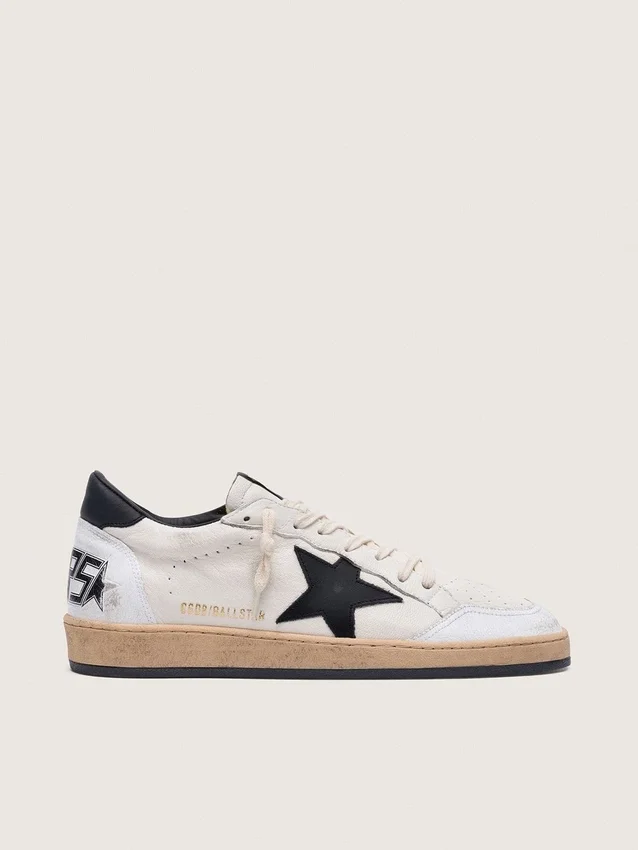Ball Star pour homme en nappa blanc avec étoile noire