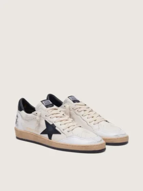 Ball Star pour homme en nappa blanc avec étoile noire