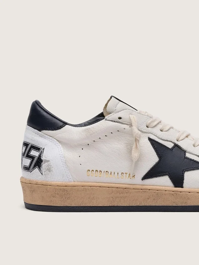 Ball Star pour homme en nappa blanc avec étoile noire