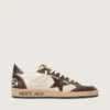 Ball Star pour homme en nappa et mesh avec étoile en daim et empiècements en cuir marron
