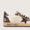 Ball Star pour homme en nappa et mesh avec étoile en daim et empiècements en cuir marron