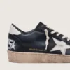 Ball Star pour homme en nappa noir avec étoile et languette de talon en cuir blanc