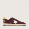 Ball Star pour homme en nubuck chocolat avec étoile et languette au talon en cuir