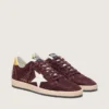 Ball Star pour homme en nubuck chocolat avec étoile et languette au talon en cuir
