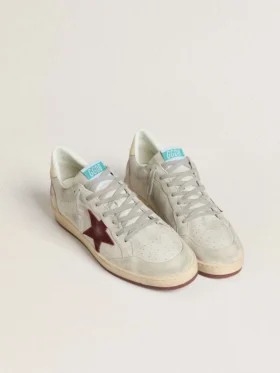 Ball Star pour homme en nubuck imprimé crocodile avec étoile en daim bordeaux